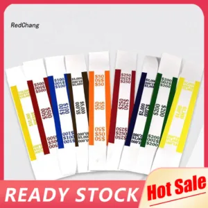 /RC/ สายรัดเงินสด ระบบจัดระเบียบ 450 ชิ้น สําหรับธนาคาร และธนบัตร 9 สี