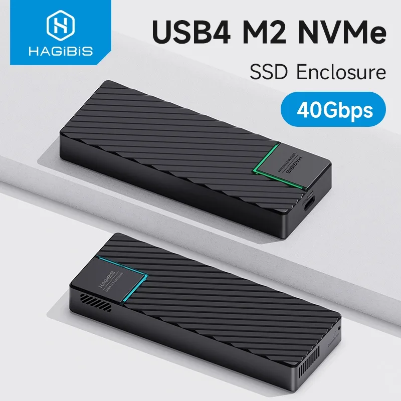 Hagibis USB 4.0 40Gbps M.2 NVMe SSD Enclosure ใช้งานร่วมกับ Thunderbolt 4/3 USB 3.2/3.1/3.0 ASM2464 ฮาร์ดไดรฟ์ภายนอกกรณี