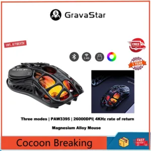 Gravastar Planet Cocoon Breaking Mouse PAW3395 เมาส์แมกนีเซียมอัลลอย แบบมีสาย น้ําหนักเบา สําหรับเล่นเกม