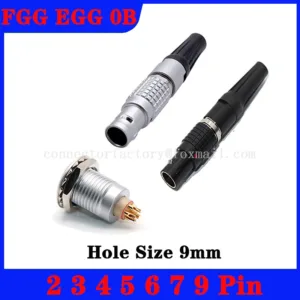 Fgg/egg.0b.2p 3P 4P 5P 6P 7P 9P ปลั๊กซ็อกเก็ตเชื่อมต่อโลหะ ตัวเมีย แบบดึงล็อคในตัว สําหรับส่งสัญญาณเสียง วิดีโอ