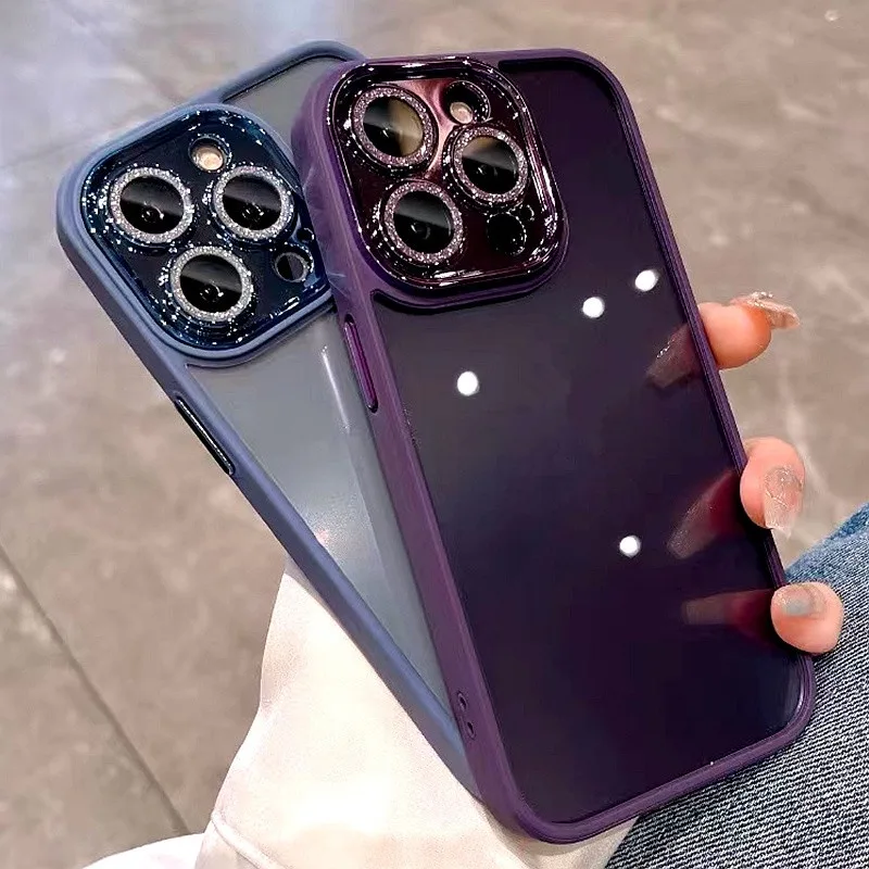 เคสโทรศัพท์มือถือแบบใส กันกระแทก แต่งกลิตเตอร์เพชร หรูหรา สําหรับ iPhone 14 13 12 11 Pro Max Plus