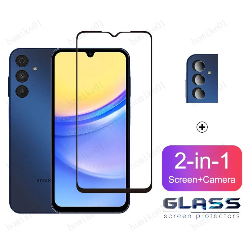2-in-1 ฟิล์ม Samsung A15 5G ฟิล์มกระจก HD ฟิมล์กระจก Samsung Galaxy A05 A05s A04 A04e A04s A14 A13 A52 A52s 5G 4G 9H เลนส์กล้อง