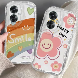 เคส OPPO Reno 11F 5G reno11F 10 PRO 8 7Z 8Z 6 6Z เคสโทรศัพท์มือถือแบบนิ่ม ใส ลายหยัก แฟชั่น สําหรับ