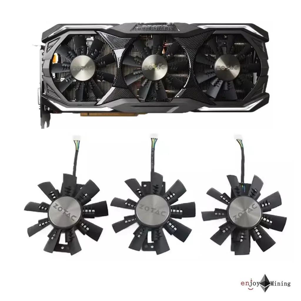 พัดลมการ์ดจอ Zotac GTX1070/GTX1080 AMP EXTREME 8GB graphics card cooling fan GA92S2U
