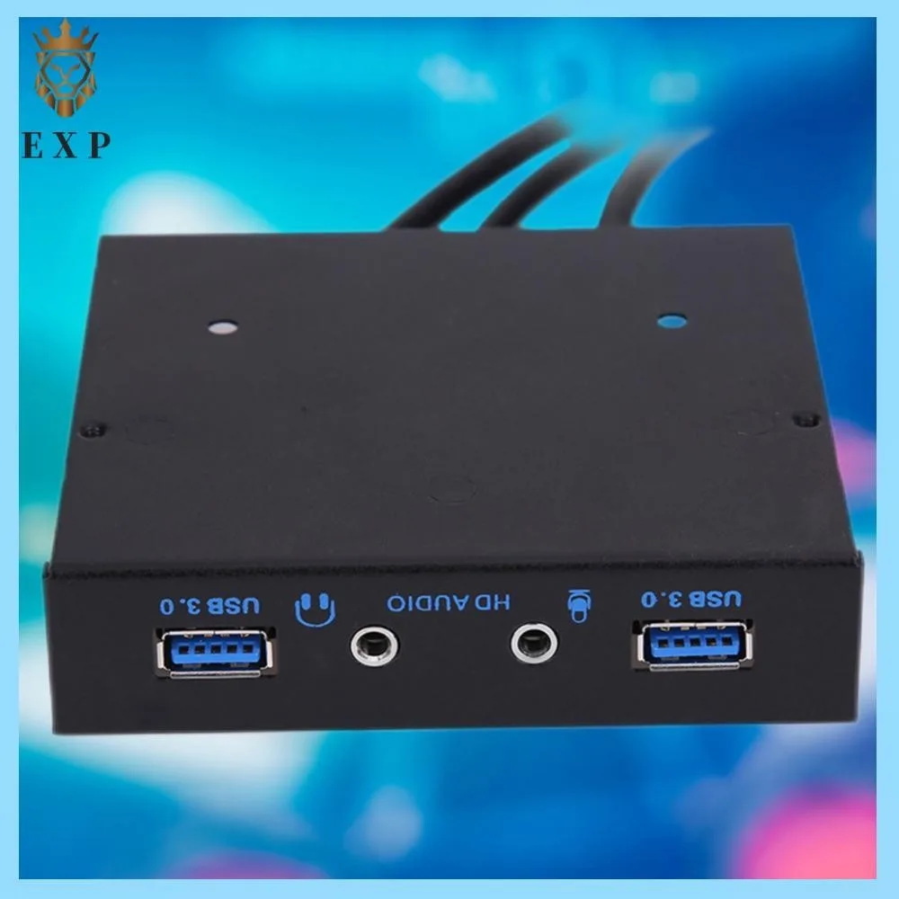 [explosion1.th] ฮับ USB 3.0 3.5 นิ้ว 20 พิน เป็น 2 พอร์ต สําหรับขยายเสียง PC