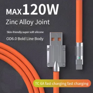 2 เมตร 120W 6A สายชาร์จเร็ว PD 30W Type-C เป็น L ชาร์จเร็ว มัลติฟังก์ชั่น Type-C ซิลิโคนเหลว ซุปเปอร์เคเบิล สายซิงค์USB