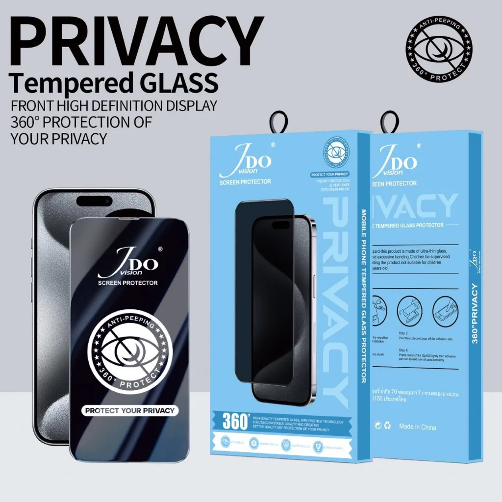 ฟิล์มกันมอง 360° PRIVACY FOR 11 XS 11PRO XMAX 12 PRO 12PROMAX 13 PRO 14 15PROMAX ฟิล์มป้องกันการมองทุกรอบ