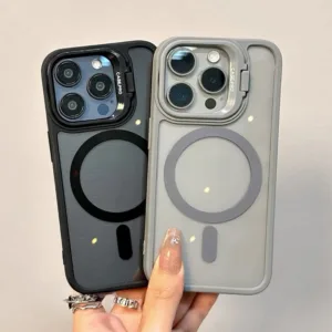 แม ่ เหล ็ กชาร ์ จสําหรับiPhone 16 11 Pro Maxแก ้ วเลนส ์ ป ้ องกันขาตั ้ งแม ่ เหล ็ กกันกระแทกเคสโทรศัพท ์ สําหรับiPhone 15 14 13 12 Pro Max 15Plus