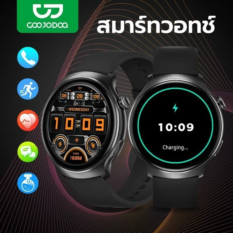 GOOJODOQ Smartwatch Intelligent Artificial Intelligence Voice Assistant 1.39-inch High-definition Color Screen