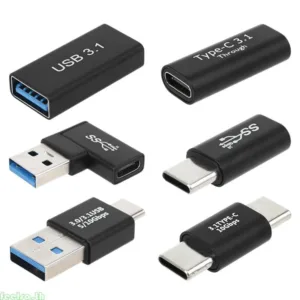 Feela OTG USB C ถึง Type C ชายหญิงชาร์จแปลงเชื่อมต่อ Extender การเชื่อมต่อ