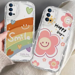 เคส OPPO Reno 4 OPPO Reno 5 5G OPPO Reno4 OPPO Reno5 ปลาวาฬ ดอกไม้ แมว สายรุ้ง กรณีโทรศัพท์มือถือ ซอฟต์แวร์ป้องกันกล้อง ครอบคลุมหนา TPU โปร่งใส
