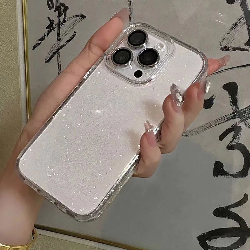เคสใสกากเพชร for i7 i8 se 6plus 7plus iX XR XSmax i11 pro max i12 12Pro max i13 PRO MAX 15 PRO MAX 14 PROMAX plus 006