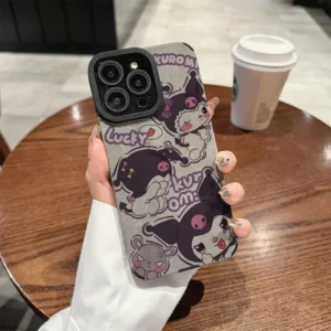 เหมาะสําหรับ Apple 15/16Promax Suede Iphone14plus เคสโทรศัพท์ Grimace Clow M 13 11 หนังเคสโทรศัพท์แบบนุ่มเคสโทรศัพท์