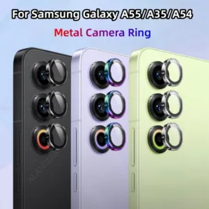 3 PCS โลหะเลนส ์ แหวนสําหรับ Samsung Galaxy a55 a54 A35 A15 5G A34 A14 กล ้ องเลนส ์ ป ้ องกันสําหรับ Galaxy a55 a54 ฝาครอบเลนส ์