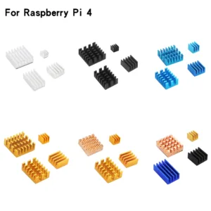 4pcs Raspberry Pi 4 รุ่น B อลูมิเนียมความร้อนเงินสีดําทองสีฟ้า Multicolor ฮีทซิงค์หม้อน้ํา Cooling kit สําหรับ RPi 4B