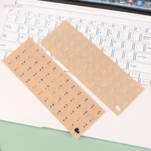 [WEI ] สติ ๊ กเกอร ์ ใสทรงกลม PC Desktop Keyboard Matte Sticker Thai Full Keyboard GOOD
