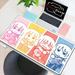 Bocchi the Rock Kawaii Xxl แผ่นรองเมาส์ความเร็ว Gamer ตู้อะนิเมะการ์ตูนสาวโต๊ะคอมพิวเตอร์อุปกรณ์เสริมสําหรับเล่นเกมแผ่นรองโต๊ะคีย์บอร์ด