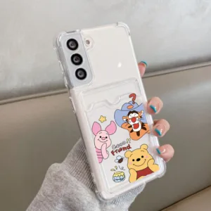 เคสใสใส่บัตรได้ ใส่รูป SAMSUNG A55 5G A15 A05 A05S A14 A24 A34 A54 A04S A23 A13 A12 A53 S23 ultra เคส ลายการ์ตูน น่ารัก