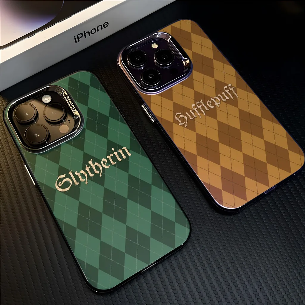 แฮร์รี่ พอตเตอร์ เคสสําหรับiphone 15 16 Pro Max 14 XR 13 11 12 Pro Max 8 7 6 6S Plus X Xs Max Se 2020 13 12 11 แฟชั่นชุบโลหะCool Creativeแบรนด์อินเทรนด์เคสซิลิโคนอ่อนนุ่ม