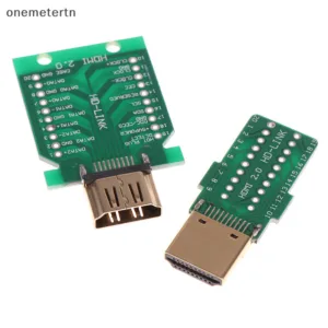Oyr แจ็คเชื่อมต่อสายเคเบิล HDMI ตัวผู้ ตัวเมีย 19Pin DIY 1 ชิ้น