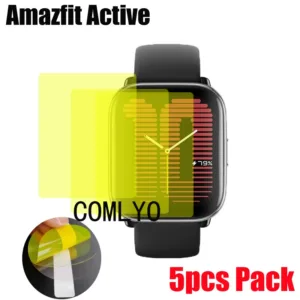 สําหรับ Amazfit Active สมาร์ทวอทช์ ป้องกันหน้าจอ ฟิล์มนุ่ม บางพิเศษ ปก HD TPU ฟิล์มกันรอยขีดข่วน