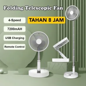 พัดลมไร้สาย แบบพกพา USB พัดลมตั้งพื้น ใช้ได้ 24H พัดลมพกพา พัดลมพับเก็บได้ พัดลมพกพา มีที่วางมือถือในตัว ชาร์จแบตได้