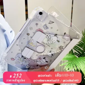 เคสไอแพด หมุน360 ลายการ์ตูน หลังใส แอร์1/2/4/5 เจน10 Gen9/8/7/6/5 10.2 pro12.9/11 air10.9/9.7 โปร2018/20/21/22 iPad case