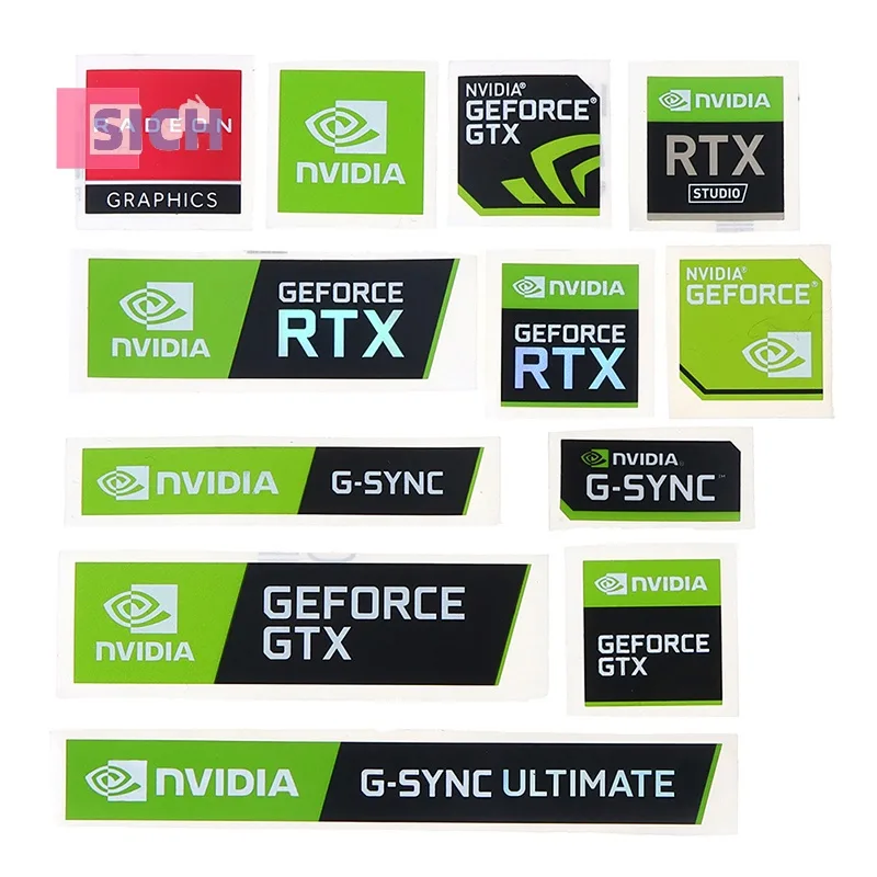 [Sich] ใหม่ สติกเกอร์ฉลาก NVIDIA GTX GEFORCE สําหรับติดตกแต่งแล็ปท็อป 5 ชิ้น