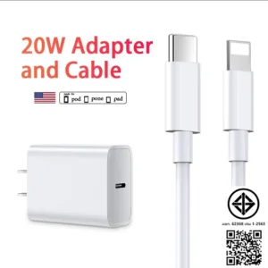 รับประกัน 1 ปี 20W USB-C อะแดปเตอร์ชาร์จไฟ และสายชาร์จ Type-C ชาร์จเร็ว สําหรับ USB-C