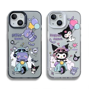 เคสโทรศัพท์ซิลิโคน tpu นิ่ม ใส ผิวด้าน กันกระแทก ลายการ์ตูนคุโรมิ หรูหรา สําหรับ iPhone 15 14 Pro Max 13 12 11 Pro Max XR X XS Max 7 8 Plus
