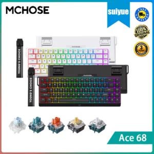 Mchose Ace 68 คีย์บอร์ดแกนแม่เหล็กสําหรับ RT Esports เกมการปรับแต่งการเชื่อมต่อแบบมีสาย Mechanical Full Key Hot Plug