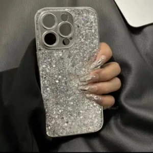 เคสโทรศัพท์มือถือแบบแข็ง กันกระแทก แต่งกลิตเตอร์ คอนกรีต สีเทา สําหรับ iPhone15 14 13 12 11 Pro Max