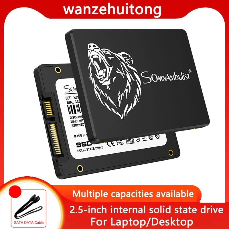 Somnambulist ฮาร์ดไดรฟ์ภายใน SSD 60GB 128GB 240gb 256GB 480GB ความเร็วสูง HDD 2.5 นิ้ว SATA III 512GB สําหรับแล็ปท็อป
