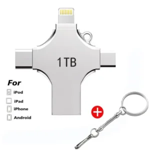 แฟลชไดรฟ์ 1TB 4-in-1 USB 3.0 OTG ความเร็วสูง Type-C สําหรับ i O S Tablet Android Smartphone PC