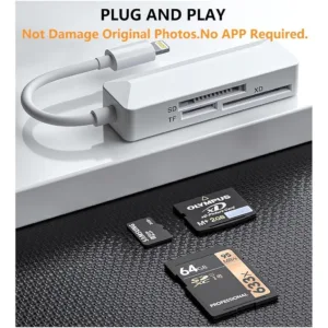 เครื่องอ่านการ์ดรีดเดอร์ USB C ความเร็วสูง 3 in 1 สําหรับโทรศัพท์มือถือ แล็ปท็อป
