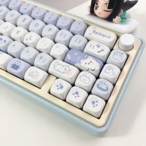 Samoyed  theme keycaps MOA profile Dye-Sublimation PBT  keycap 132keys