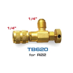 เซฟตี้วาล์วแอร์/คอนโทรลวาล์วแอร์ (Refrigerant Retention Control Valve) R22 ขนาด 1/4นิ้ว x 1/4นิ้ว TASCO รุ่น TB620