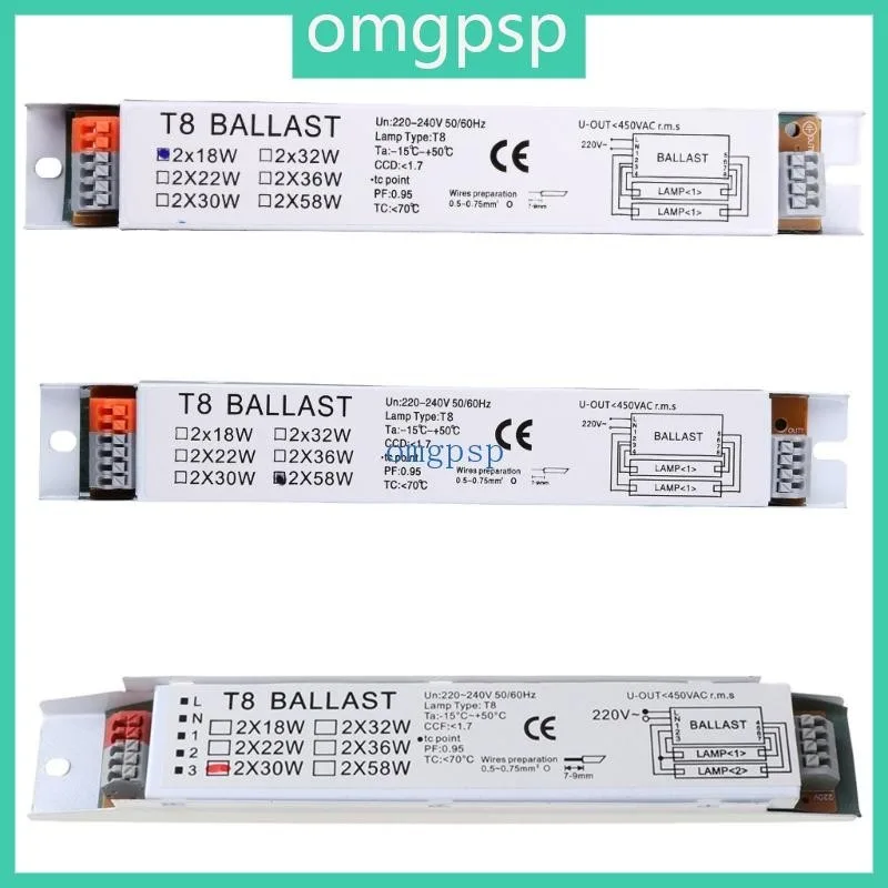 Omg โคมไฟบัลลาสต์อิเล็กทรอนิกส์ 2x18 30 58W T8 สําหรับโคมไฟ UV ฆ่าเชื้อโรค