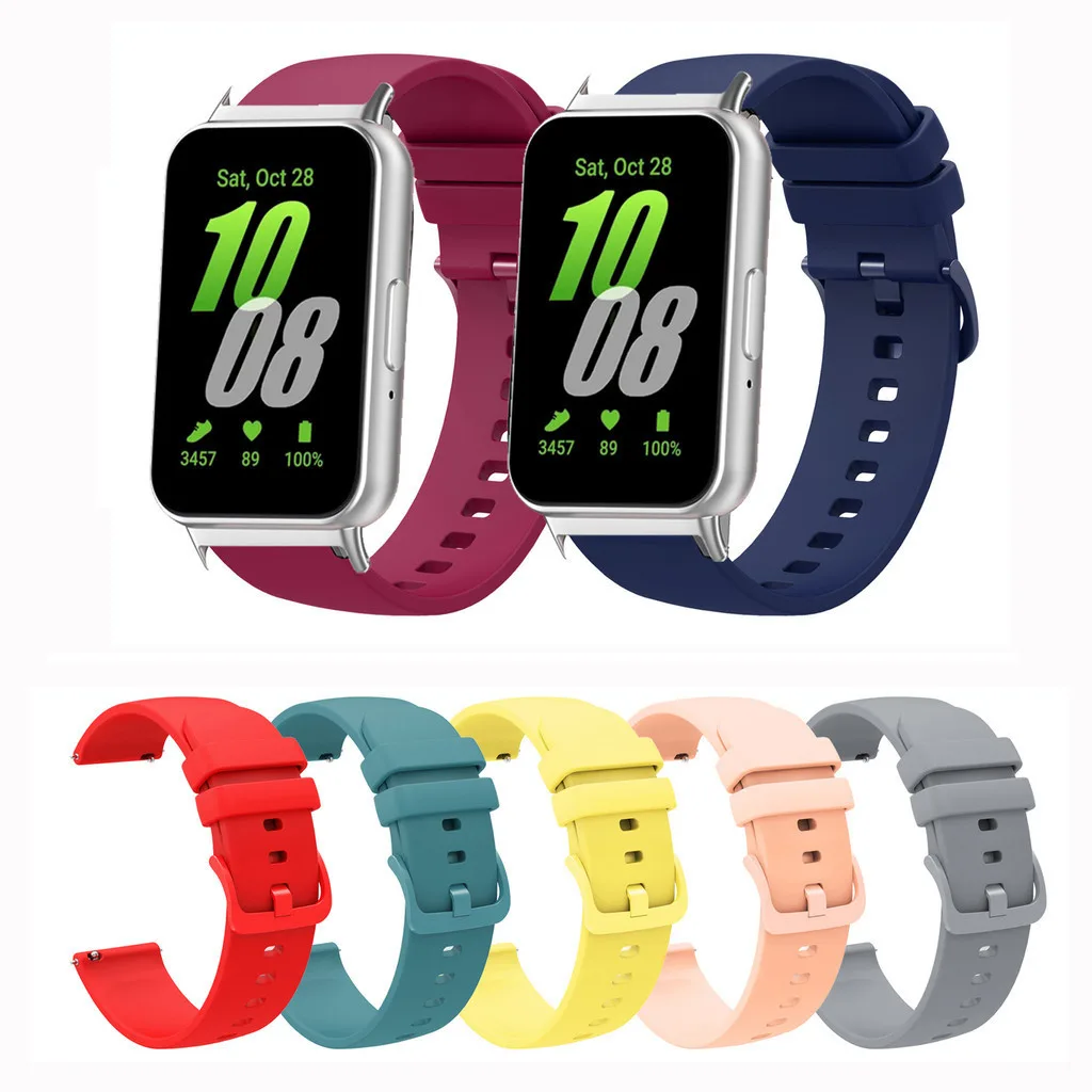 สายนาฬิกาข้อมือ ซิลิโคนนิ่ม กันน้ํา สไตล์สปอร์ต สําหรับ Samsung Galaxy Fit3 Fit 3 SM-R390