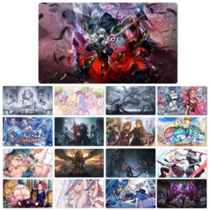 Yugioh Play Mat Labrynth สีแดง Cartesia Melffy Evil Twins Exosister TCG CCG Trading การ์ดเกมยางอะนิเมะแผ่นรองเมาส์