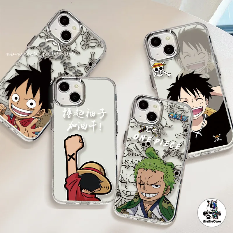 เคสไอโฟน11 13 เคสโทรศัพท์ For iPhone 13 12 14 15 Pro Max 7 8 Plus X XS เคส การ์ตูน One Piece Pattern โปร่งใส ซิลิโคนนุ่ม