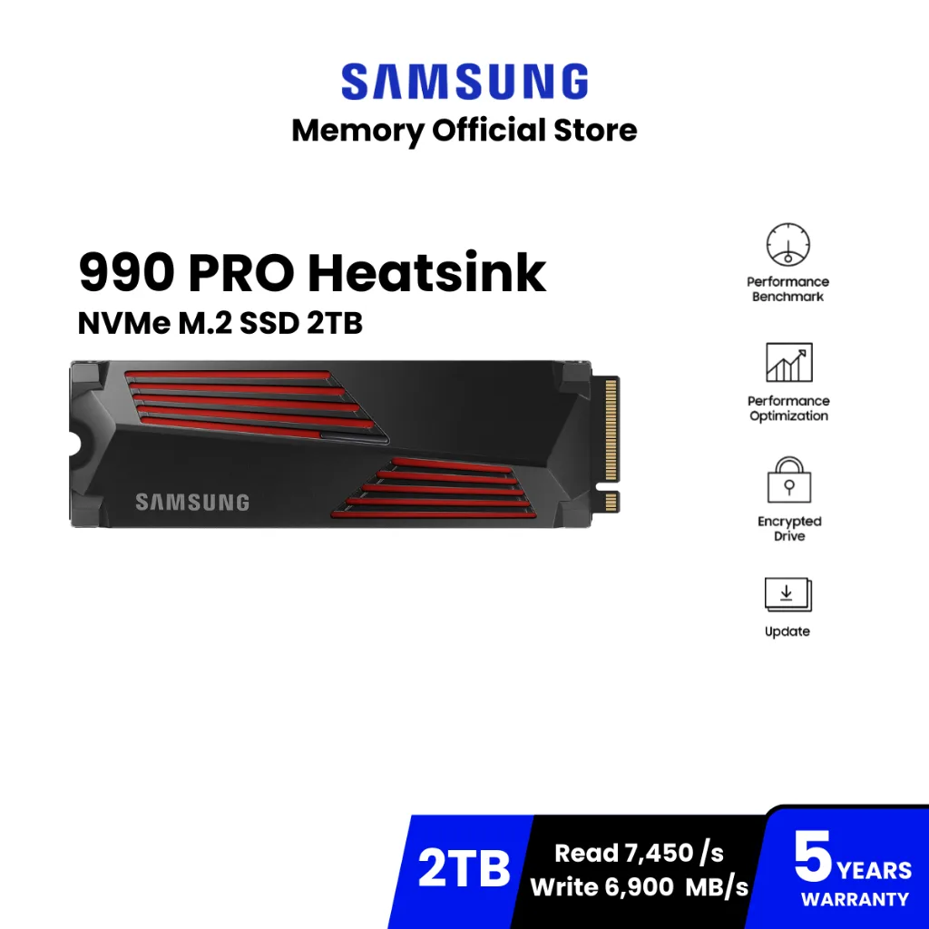 SAMSUNG 990 PRO Heatsink SSD M.2  7