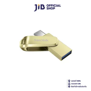 128 GB FLASH DRIVE (แฟลชไดร์ฟ) SANDISK ULTRA DUAL DRIVE LUXE USB TYPE-C (USB-C & USB-A) (GOLD) (SDDDC4-128G-G46GD)