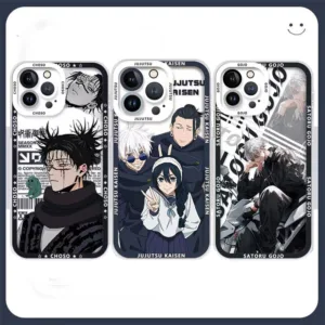 เคสโทรศัพท์มือถือแบบนิ่ม ใส กันกระแทก ลายการ์ตูนญี่ปุ่น Jujutsu Kaisen Gojo Satoru Yuta สําหรับ iPhone 11 12 13 14 15 Pro Max PLUS 12 13 Mini XR X XS Max 8 7 6 6S PLUS