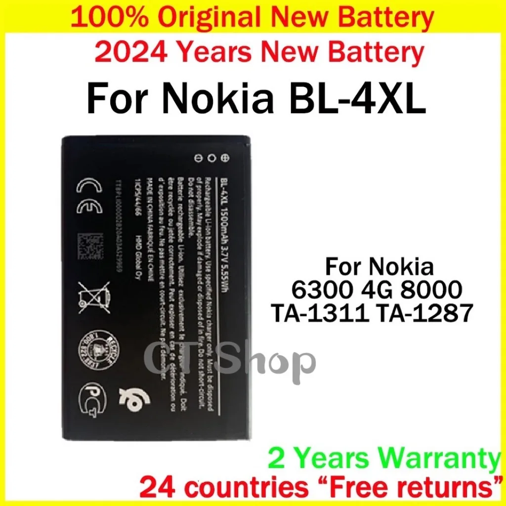 แบตแท้ Nokia BL-4XL แบตเตอรี่ Nokia 6300 / 8000 4G / (TA-1287