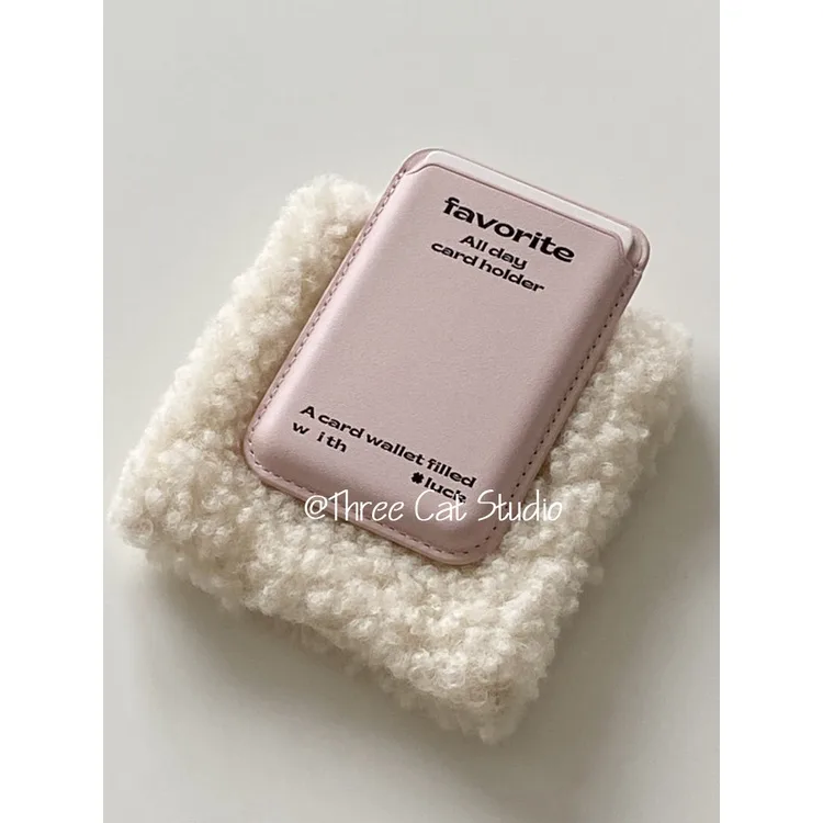 เคสโทรศัพท์มือถือแบบหนัง ใส แม่เหล็ก ไร้สาย ลายตัวอักษร Niche พร้อมช่องใส่บัตร สําหรับ iphone 15pro 13pro 14promax 11 12 14 XSMAX