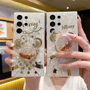 เคสโทรศัพท์มือถือแบบนิ่ม กันกระแทก ลายการ์ตูนมิกกี้ มินนี่เมาส์ หรูหรา สําหรับ Samsung S21 S22 Ultra S23 S24 Plus S24Ultra