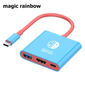 Typec เป็น HDMI Adapter 3in1 USB C Hub Type C แท่นวาง Nintendo Switch OLED Dock TV 4K USB3.0 PD Charging Video Converter