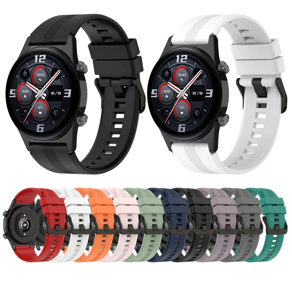 สายนาฬิกาข้อมือซิลิโคน 22 มม. สําหรับ Huawei Honor Watch GS3 GS4