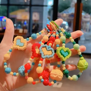 [ร้านไทย ส่งเร็ว] ที่แขวนโทรศัพท์มือถือ รูปหัวใจ สีน่ารัก เป็น ที่ห้อยเคสมือถือ  สายห้อยมือถือ หรือ สายคล้องข้อมือ